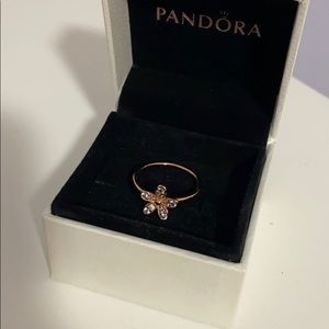 Rose Gold Daisy Pandora Ring